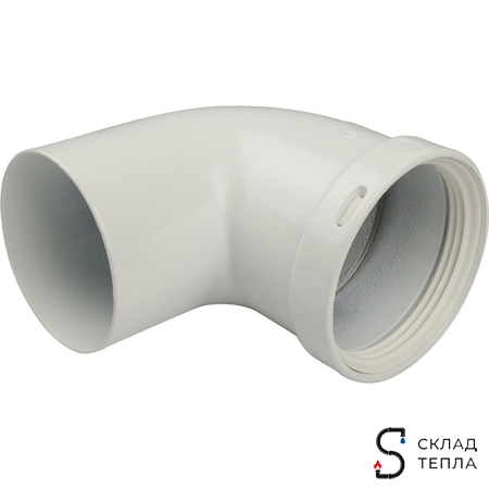 STOUT Элемент дымохода отвод 90° п/м DN80. Вид 1.