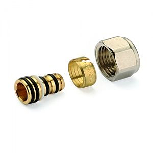 Соединение резьбозажимное STOUT - 16 (2.0) х 1/2' ЕК (для металлопластиковых труб)