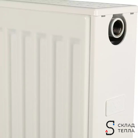 Радиатор стальной KERMI FKO 22 - высота 600 мм, длина 600 мм с боковым подключением. Вид 6.