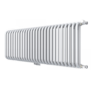 Радиатор 2 трубчатый Rommer 300 - 26 секций (боковое подключение, цвет белый RAL9016)