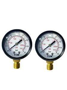 Манометр радиального подключения 1/4' - 16 бар (2 шт.)