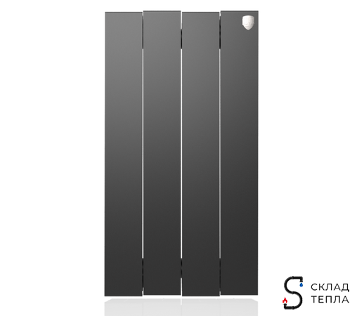 Радиатор биметаллический Royal Thermo PianoForte 500 Noir Sable (Чёрный) - 4 секций. Вид 2.