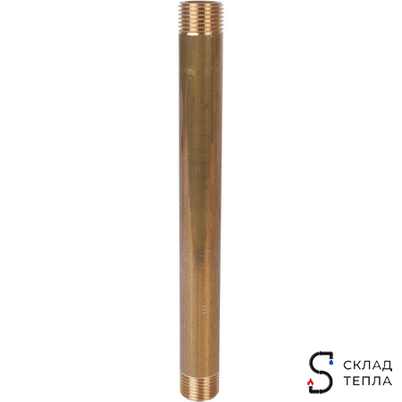 Удлинитель резьбовой STOUT - 1/2" длина 200 мм (НР/НР, цвет латунный). Вид 5.