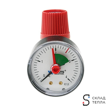 Клапан предохранительный WATTS SVM - 1/2" х 3/4" (ВР/ВР, Рн 3 бар, с манометром). Вид 2.
