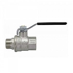 Кран шаровой полнопроходной Bugatti Oregon 306 - 1/2' (НР/ВР, PN64, ручка-рычаг черная)