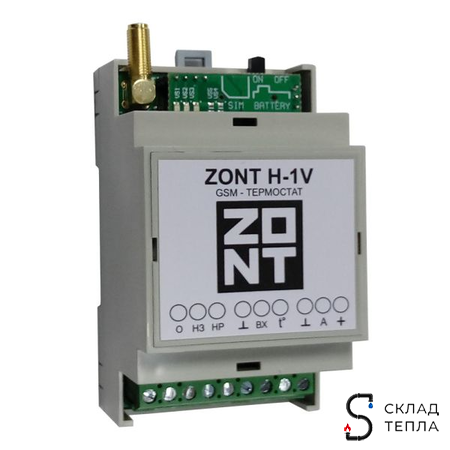 Термостат для электрических и газовых котлов GSM  ZONT H-1V. Вид 2.