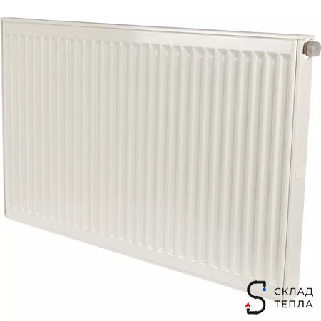 Радиатор стальной KERMI FTV 11 - высота 600 мм, длина 2300 мм с нижним подключением. Вид 1.