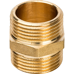 Ниппель латунный резьбовой равнопроходный STOUT - 1/2' (10шт)