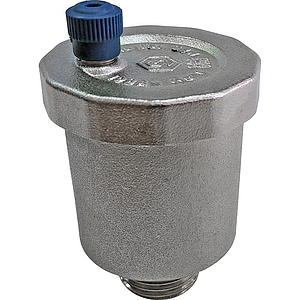 Воздухоотводчик автоматический STOUT - 3/4' (НР, воздухоотвод сверху, цвет никелированный)