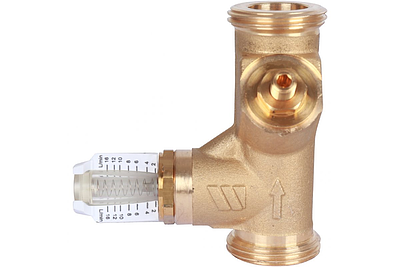 Вентиль балансировочный WATTS SRV-AG - 1 1/4' (НР/НР, Ду25, расход 5-50 л/мин, kvs 5.5, Memostop)