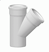 Тройник 45° для внутренней канализации шумопоглощающий СИНИКОН КОМФОРТ- 110