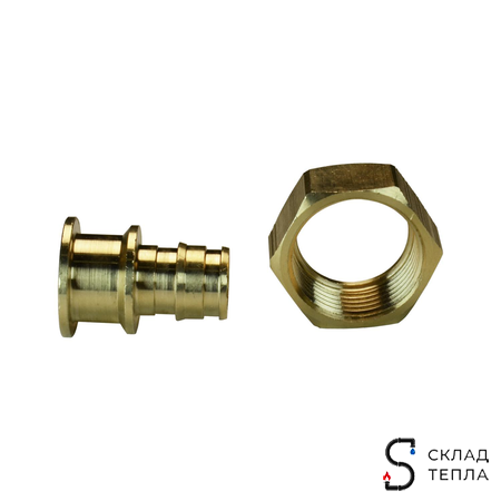 Переход на накидную гайку РОС - 20 x 3/4" с прокладкой (аналог Uponor и Usystems). Вид 4.