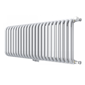 Радиатор 2 трубчатый Rommer 300 - 23 секции (боковое подключение, цвет белый RAL9016)