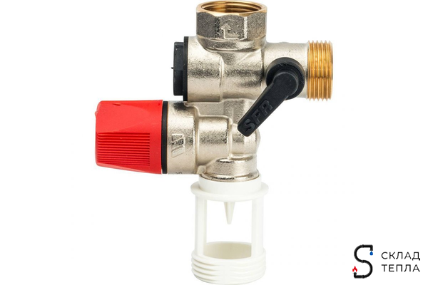 Группа безопасности бойлера WATTS SFR - 3/4" (сбросное отверстие 1", для бойлеров до 10 кВт). Вид 2.