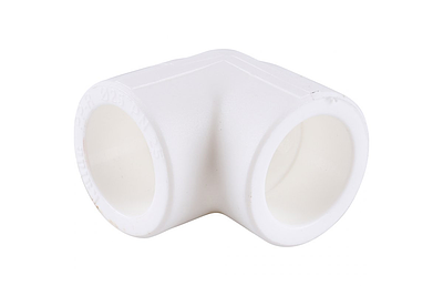 Отвод 90° VALFEX - 40 (для полипропиленовых труб под пайку, цвет белый)