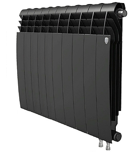 Радиатор биметаллический Royal Thermo BiLiner 500 V Noir Sable (Н) (Чёрный) - 10 секций