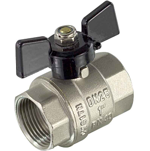 Кран шаровой полнопроходной TIM - 1/2' (ВР/ВР, PN50, ручка-бабочка черная)