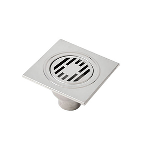 Трап из нержавеющей стали TIM с вертикальным выпуском 15х15см