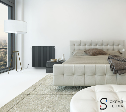 Радиатор биметаллический Royal Thermo PianoForte 500 Noir Sable (Чёрный) - 16 секций. Вид 4.