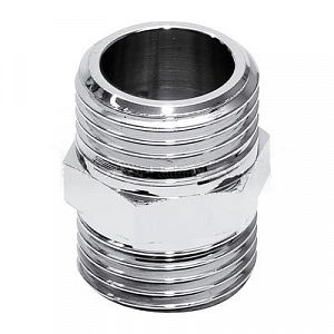 Ниппель латунный резьбовой равнопроходный TIM - 1' (хромированный)