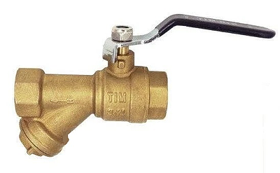 Кран с фильтром TIM - 3/4' (ВР/ВР, ручка рычаг, сетка 400 мкр.)