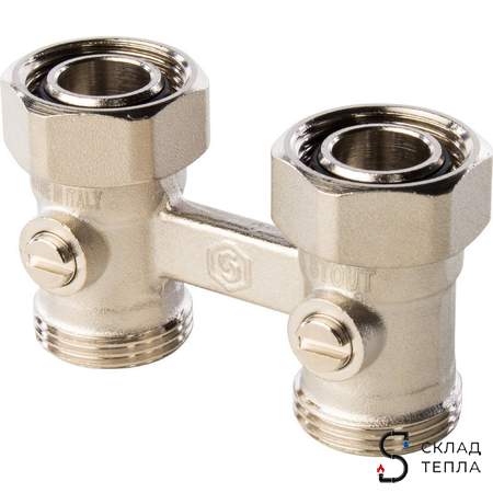 Узел нижнего подключения прямой STOUT - 3/4" (для двухтрубной системы). Вид 6.