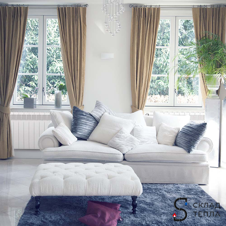 Радиатор биметаллический Royal Thermo BiLiner 500 Bianco Traffico (Белый) - 14 секций. Вид 4.