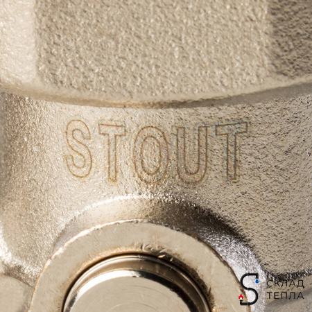 Узел нижнего подключения угловой STOUT - 3/4" (для двухтрубной системы). Вид 12.