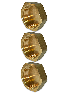 Заглушка латунная с внутренней резьбой TIM - 1 1/4' (3шт.)