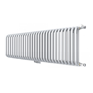 Радиатор 2 трубчатый Rommer 300 - 28 секций (боковое подключение, цвет белый RAL9016)