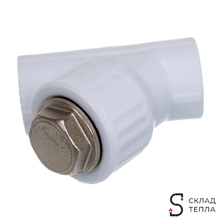 Фильтр грубой очистки VALFEX - 32 (для полипропиленовых труб под пайку, цвет белый). Вид 7.