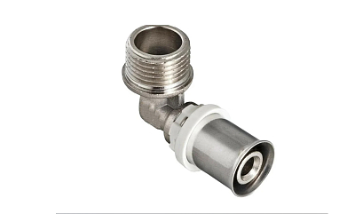 Пресс-отвод с наружной резьбой TIM - 16 x 1/2" (для металлопластиковых труб) 1шт Пресс-отвод с наружной резьбой TIM - 16 x 1/2' (для металлопластиковых труб) 1шт