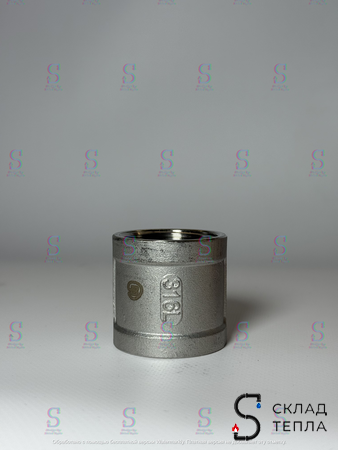 Муфта резьбовая Benarmo - 2" (нержавеющая сталь). Вид 5.