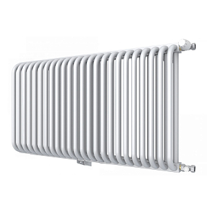 Радиатор 2 трубчатый Rommer 500 - 25 секций (боковое подключение, цвет белый RAL9016)