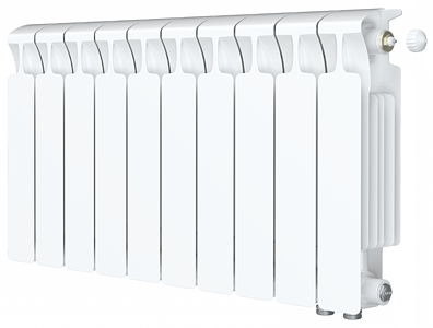 Радиатор биметаллический Rifar Monolit Ventil 350 - 10 секций (подключение нижнее справа)