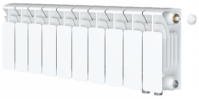 Радиатор биметаллический Rifar Base Ventil 200 - 10 секций (подключение нижнее справа)