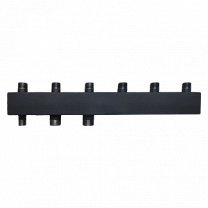 Коллектор котельной разводки Rommer - 1'1/2 на 3 контура 1'1/2 (до 122 кВт, черная сталь)