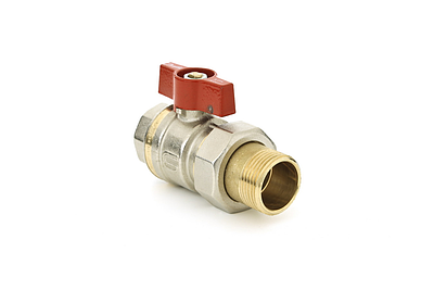 Кран шаровой полнопроходной Danfoss BVR-F - 1' (ВР/НГ, PN40, Tmax 110°С, ручка-бабочка красная)