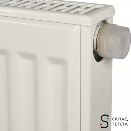 Радиатор стальной KERMI FTV 12 - высота 400 мм, длина 1200 мм с нижним подключением. Вид 8.