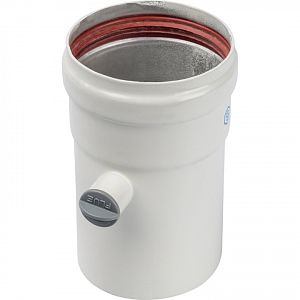 STOUT Элемент дымохода DN80 труба 125 мм п/м с ревизионным патрубком STOUT Элемент дымохода DN80 труба 125 мм п/м с ревизионным патрубком