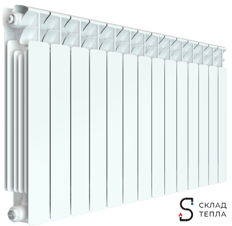 Радиатор биметаллический Rifar Base 500 - 16 секций. Вид 1.