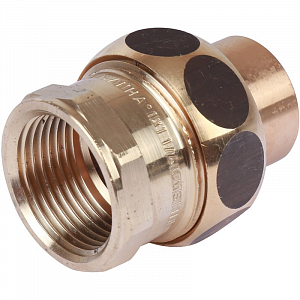 Переход на внутреннюю резьбу разъемный Sanha 28х1' под пайку 4340g (самоуплотняющийся)