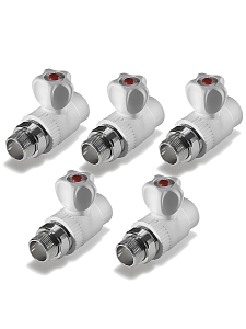 Кран шаровой для радиатора прямой TIM - 20 x 3/4' (комплект- 5 шт.)