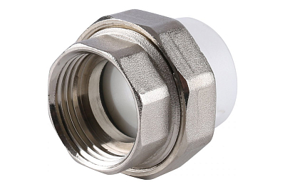 Переход на внутреннюю резьбу разъемный TIM - 25 x 1/2" (для полипропиленовых труб, цвет белый) Переход на внутреннюю резьбу разъемный TIM - 25 x 1/2' (для полипропиленовых труб, цвет белый)