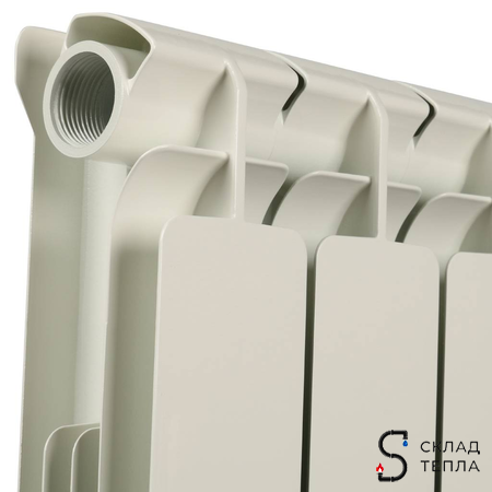 Радиатор алюминиевый STOUT Bravo 500 - 4 секции. Вид 6.