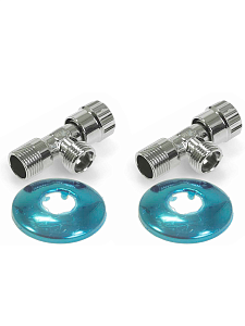 Вентиль угловой TIM - 1/2" x 1/2" (НР/НР, с отражателем, хромированный, 2шт) Вентиль угловой TIM - 1/2' x 1/2' (НР/НР, с отражателем, хромированный, 2шт)