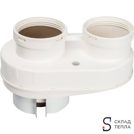 STOUT Элемент дымохода DN80/80 адаптер для подкл. разд. труб (совместимый  Vaillant,Ptotherm New ) . Вид 3.