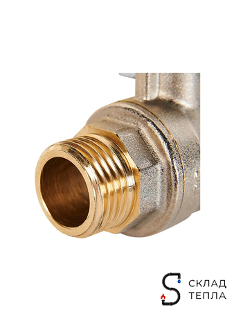 Кран шаровой полнопроходной STOUT - 1/2" (НР/ВР, ручка-рычаг черная). Вид 4.