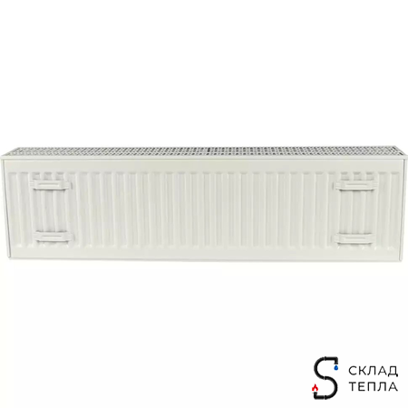 Радиатор стальной KERMI FTV 33 - высота 200 мм, длина 3000 мм с нижним подключением. Вид 4.