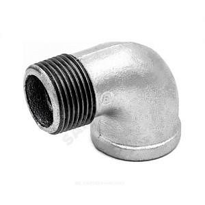 Угольник проходной чугун оц Ду 15 (1/2') ВР/НР Fittex PLUS